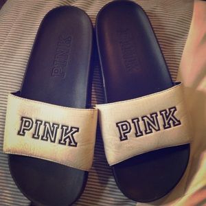 PINK slides size medium 7-8